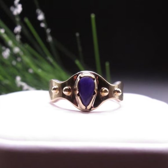 RARE Empire Ring | 18K Gold Amethyst | Antiquity, 1 of a kind Ring | Sterling + - Picture 3 of 8